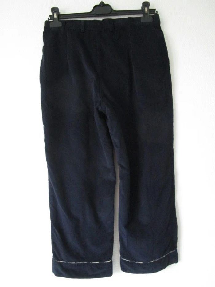 Pantacourt velours vintage marine 38 TBE - photo numéro 7