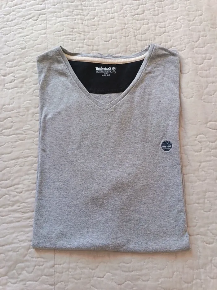 T-shirt gris Timberland homme taille L