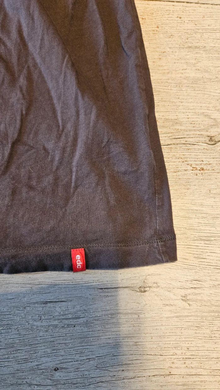 Tunique à manches courtes, brune, col large, EDC, taille M - photo numéro 4