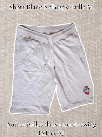Short Blanc Kellogg's Taille M