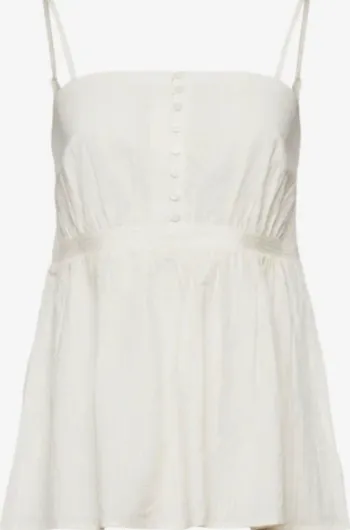 Haut-chemisier Esprit blanc femme à bretelles Taille L Neuf 