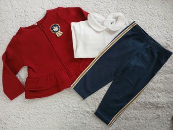 Ensemble gilet Tee-shirt manches longues legging taille 12 mois