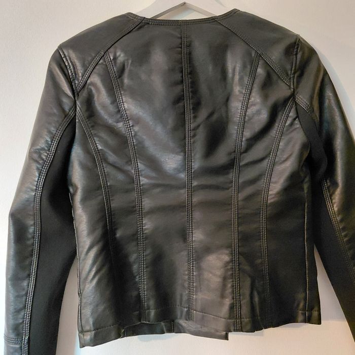 Vero Moda- Veste perfecto en simili cuir  noir XS - photo numéro 4