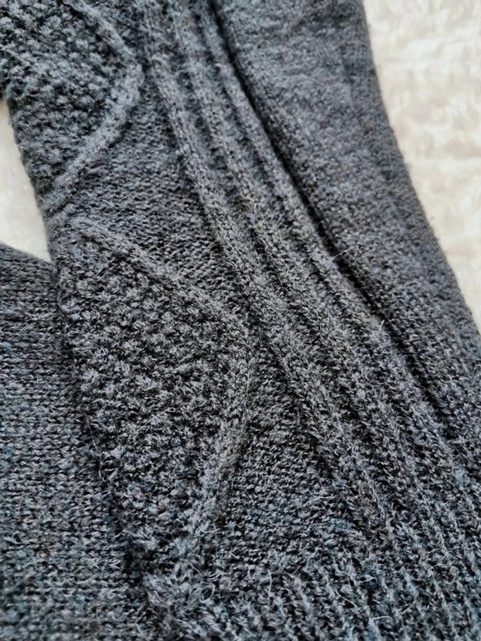 Pantalon en maille tricot contient laine et alpaga Etam 38 M gris anthracite. Bien chaud hiver - photo numéro 3
