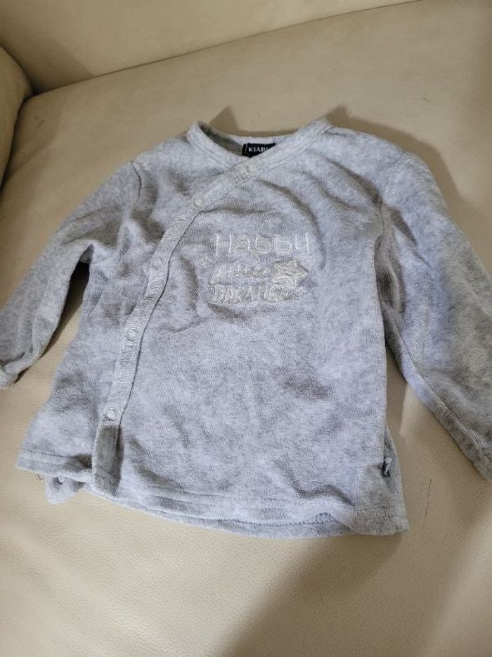 Sweat velours kiabi 9 mois