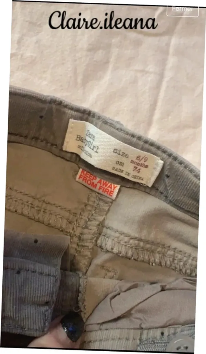 🛑jeans Zara 6/9 mois fille 🛑 - photo numéro 2