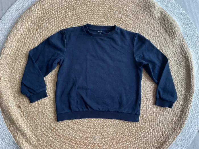 Sweat uni bleu marine 10 ans Kiabi