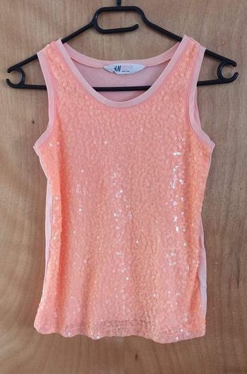 Débardeur orange avec sequins - H&M