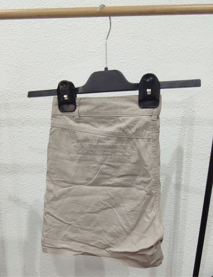 Short beige en coton Camaïeu - Taille 40 - photo numéro 4