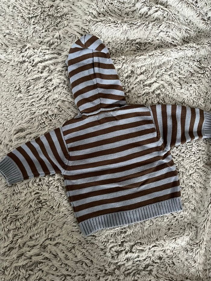 Gilet à capuche zippée 3mois - photo numéro 3