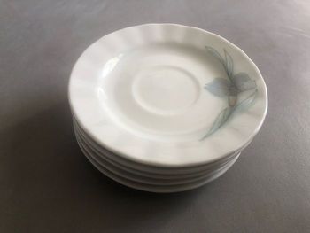 5 soucoupes à café décoration fleur