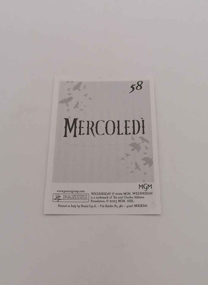 Panini sticker Mercredi n°58. - photo numéro 3