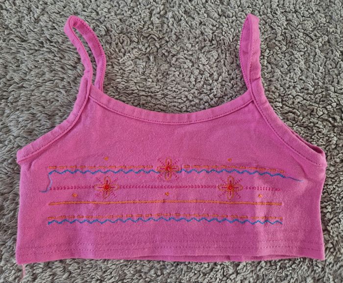 Top à bretelles court enfant fille - Taille 4 ans