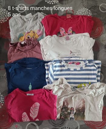 Lot de 8 t-shirts manches longues 