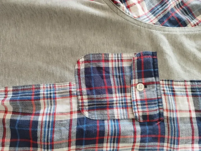 Chemise homme été manches courtes bicolore carreaux années 90 - photo numéro 6