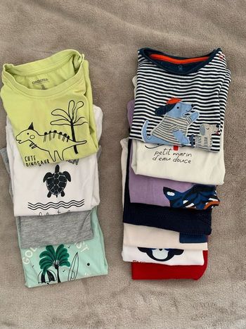 Lot de 7 t-shirt MC et 4 débardeurs 36 mois