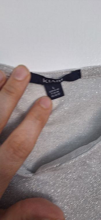 Débardeur à paillettes gris