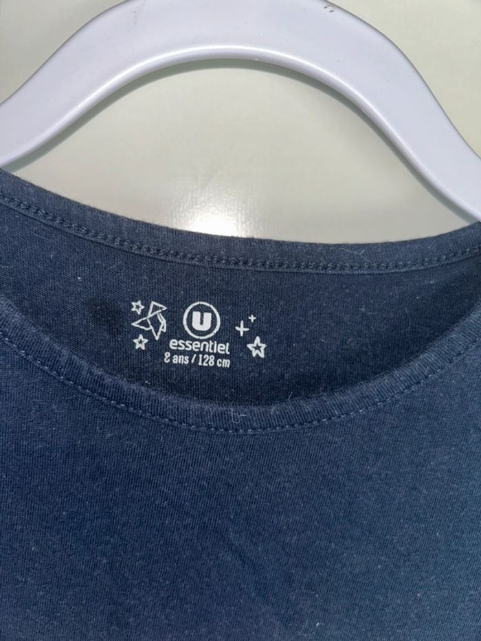 T-shirt manches courtes bleu marine Bande de copines - 8 ans - U Essentiel - photo numéro 3