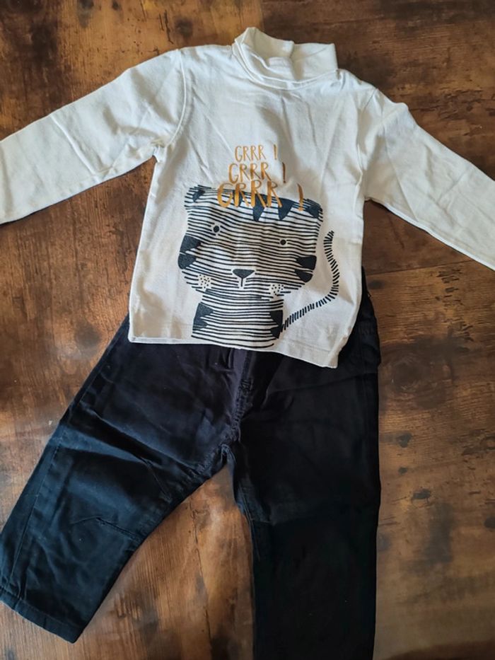 Ensemble garçon 9 mois sous pull kiabi et pantalon boite a malices - photo numéro 2