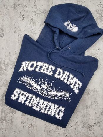 Pull capuche universitaire bleu, M Hommes