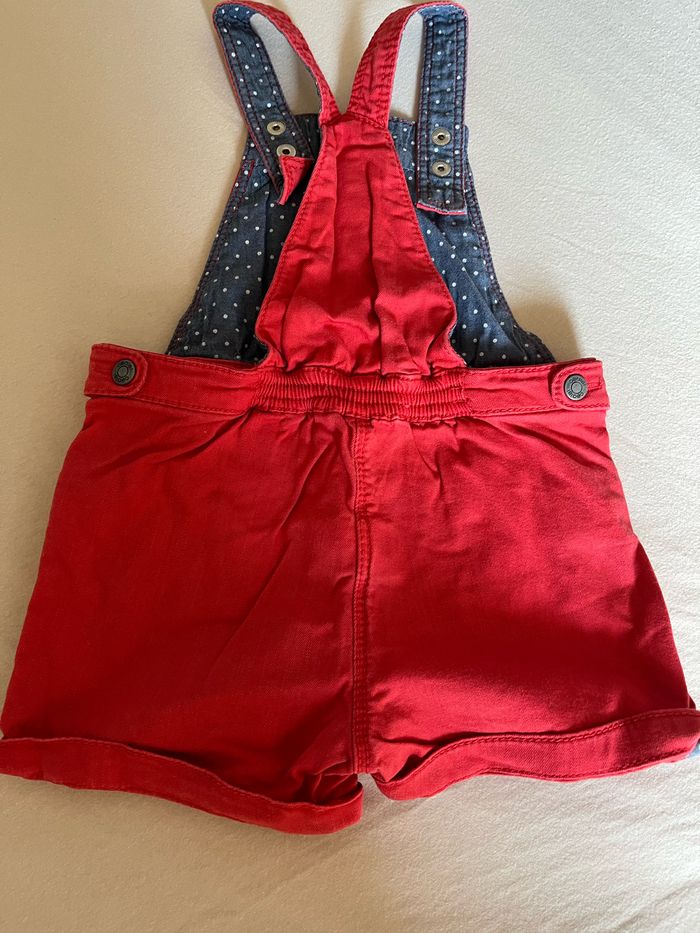 Ensemble fille 12 mois okaidi obaibi salopette courte, gilet esprit marin - photo numéro 6
