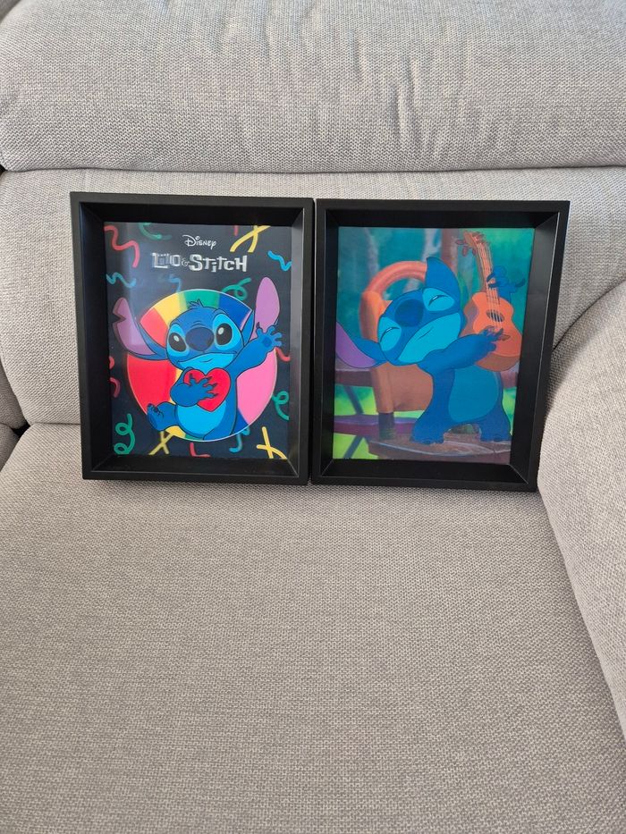 Lot de deux cadre 3D Stitch