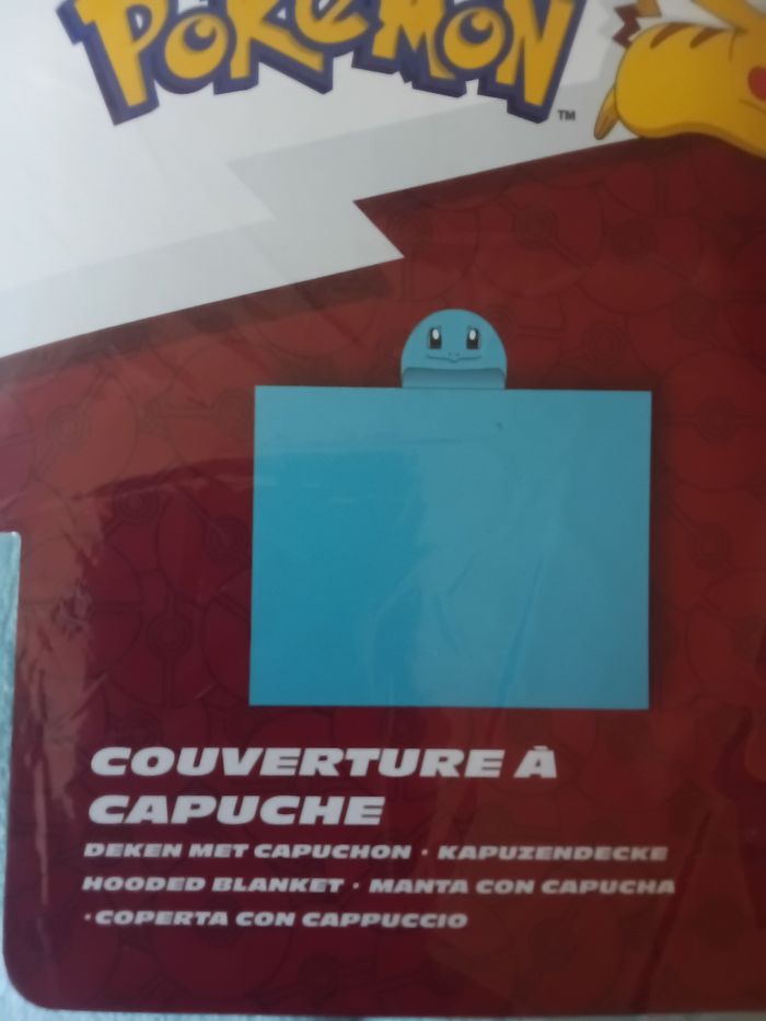 Pokemon plaid pokemon avec capuche carapuce