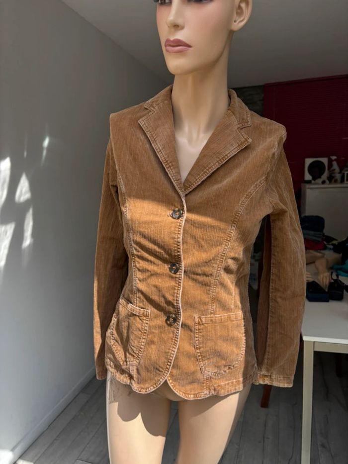 Veste en jeans Lacoste marron - photo numéro 6