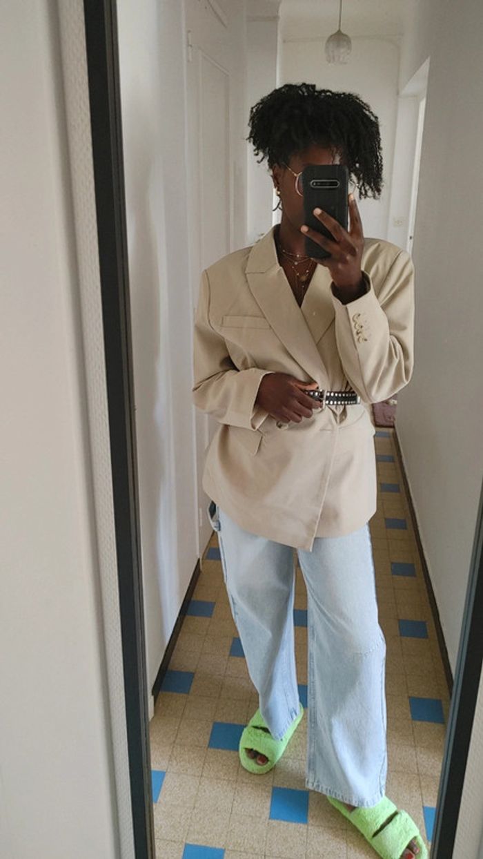 Veste blazer oversize épaulette vintage - photo numéro 14
