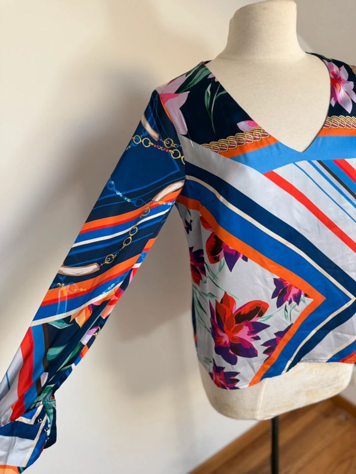 Superbe blouse fluide colorée Morgan 🌸 L 40 - photo numéro 2