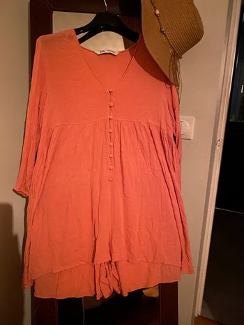 Combi-short de la marque Zara couleur mandarine