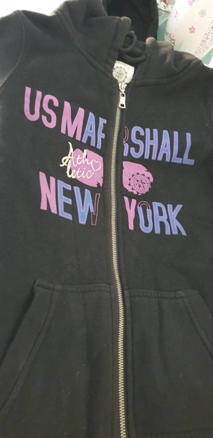 Gilet sweet a capuche long us Marshall - photo numéro 2