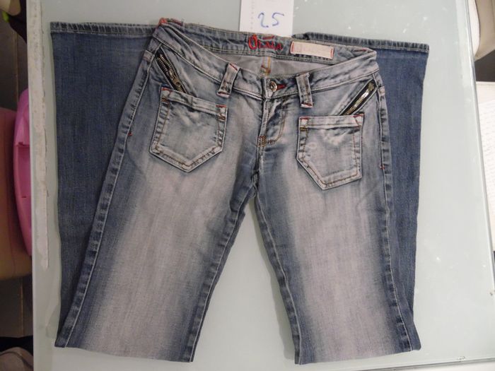 jeans olala légèrement usée sur le devant taille 36 - photo numéro 2