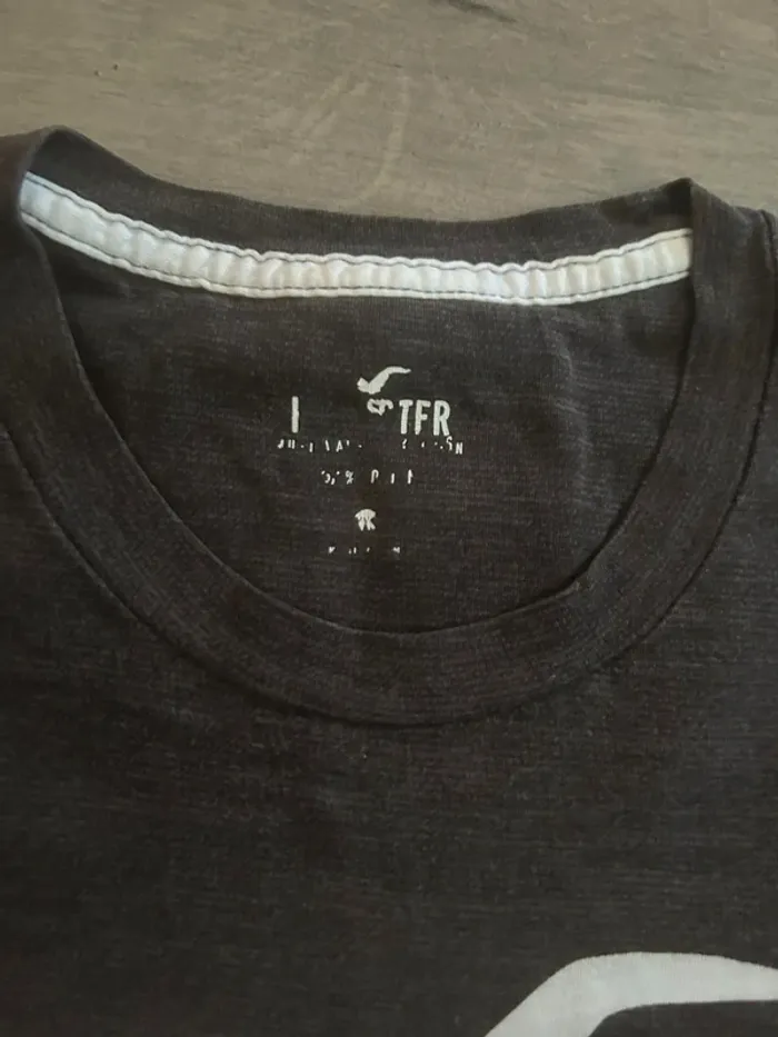 Tee-shirt Hollister xxs blanc et noir - photo numéro 3