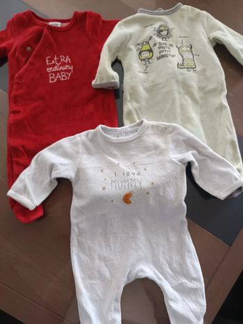 Lot de 3 pyjamas 3 mois