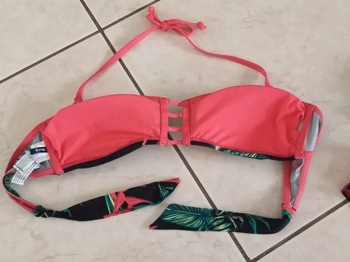 Bikini maillot de bain femme Kiabi taille M haut soutien gorge + bas slip - photo numéro 5