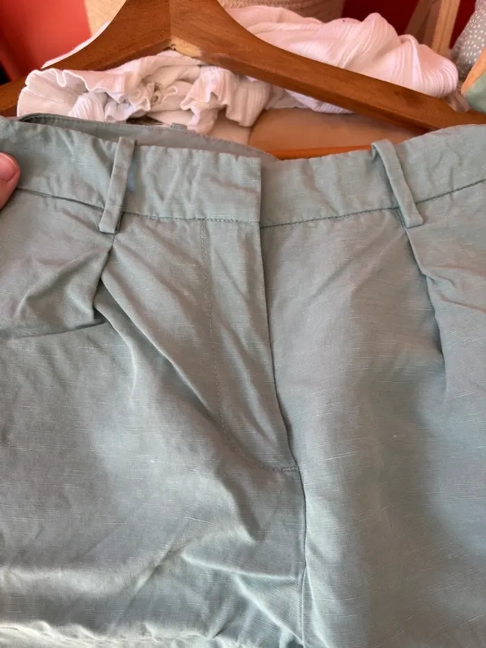 Pantalon ajusté vert d’eau Promod taille 38 - photo numéro 8