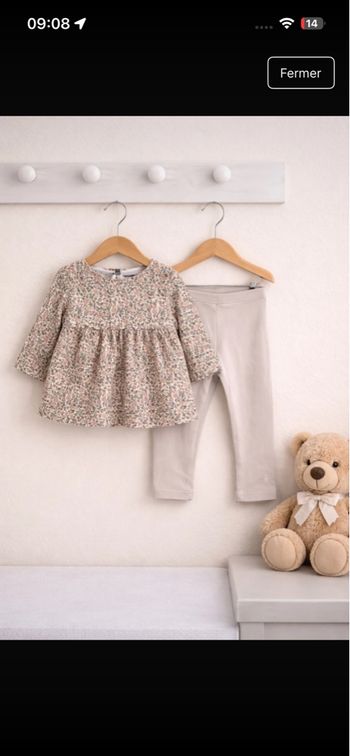 Ensemble blouse kiabi legging obiabi  Taille 12 mois