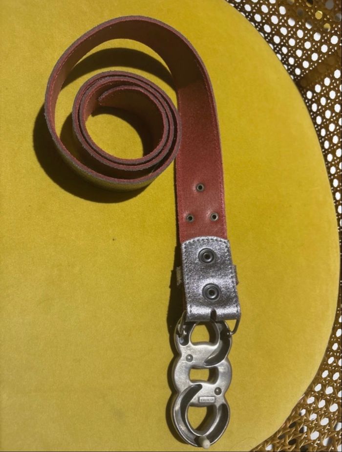Ceinture cuir véritable fait main Yolète taille 100 - photo numéro 2