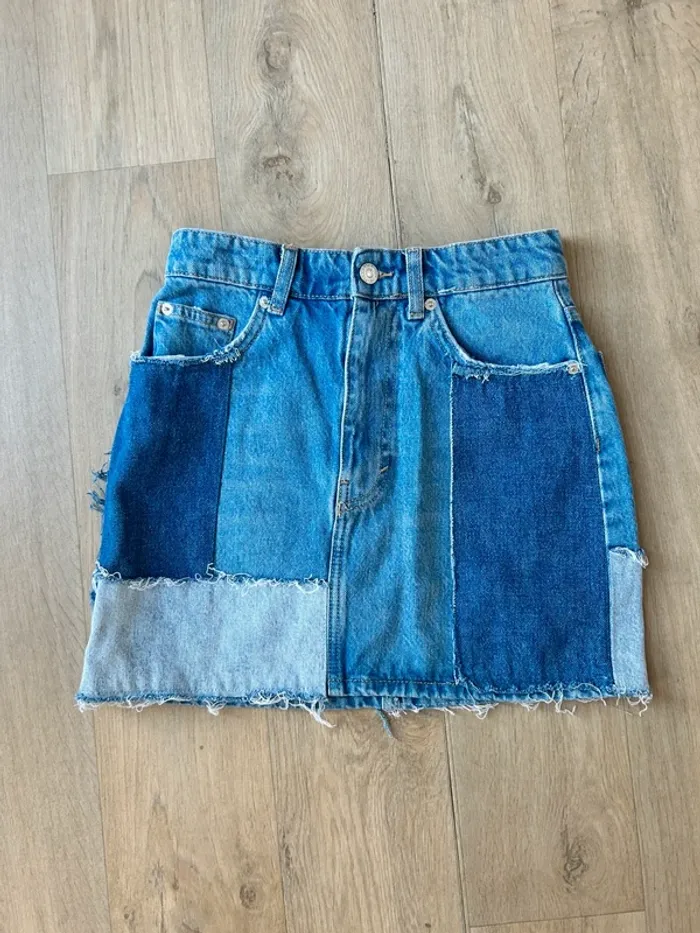 Jupe en jean taille haute
