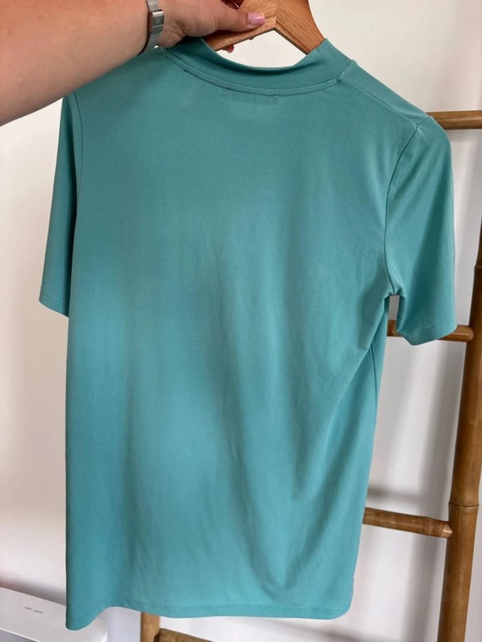 t shirt habillé bleu turquoise - photo numéro 6