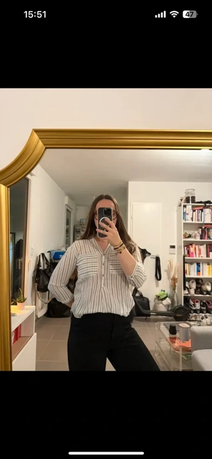 Chemise manches 3/4 Zara - photo numéro 3