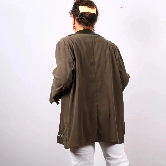 Sur chemise/petite veste vintage 90's Tilber en faux suède peau de pêche motif western (#240619) - photo numéro 11