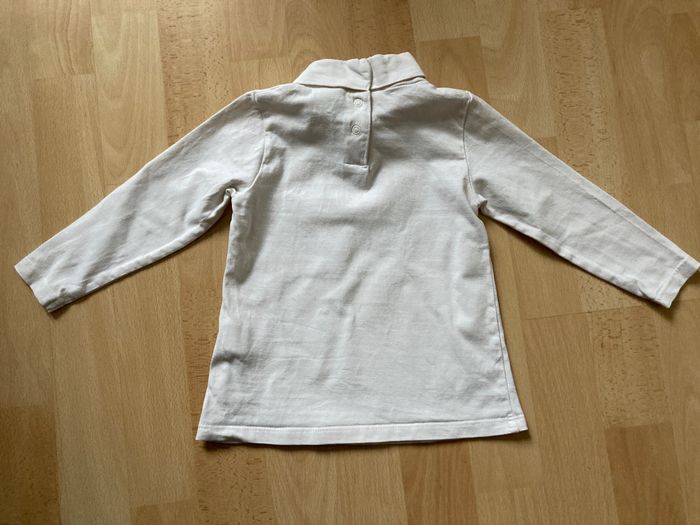 Sous-pull bébé fille blanc à col montant Bichette - photo numéro 3