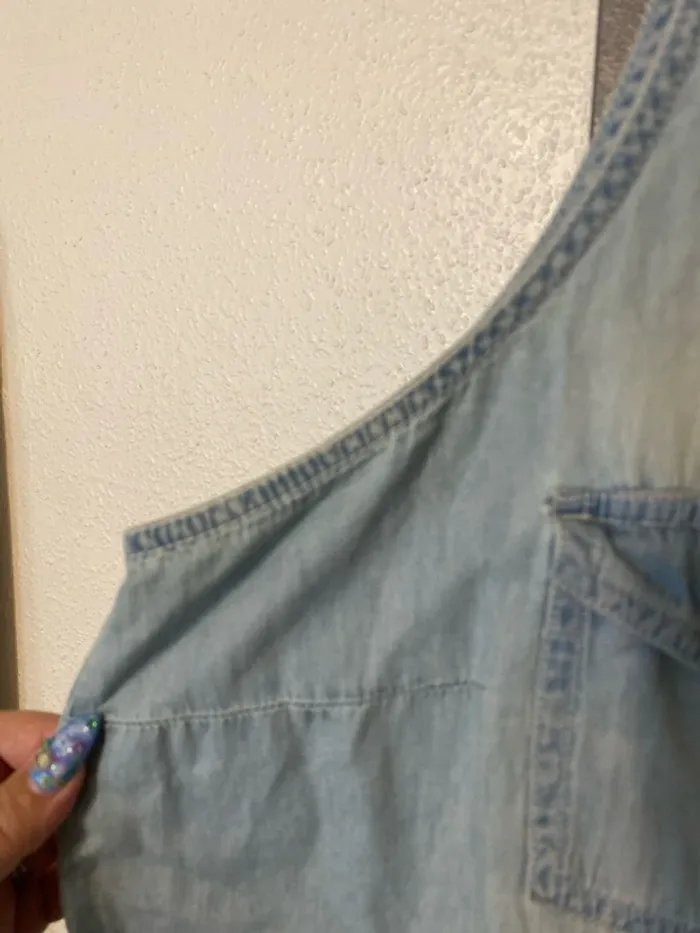 jolie chemise tunique jean fin M&S mode 50 - photo numéro 3