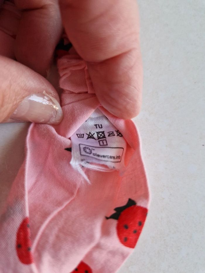 Bandeau rose fraise taille unique - photo numéro 2