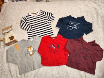 Lot de 5 sous pulls 12 mois