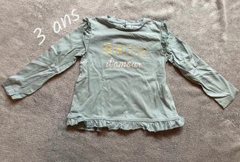 Tee shirt manches longues fille, 3 ans