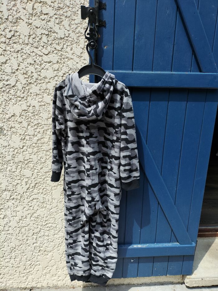 Pyjama combinaison militaire gris pour enfant - photo numéro 3