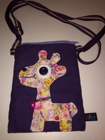 Sac bandoulière girafe violet